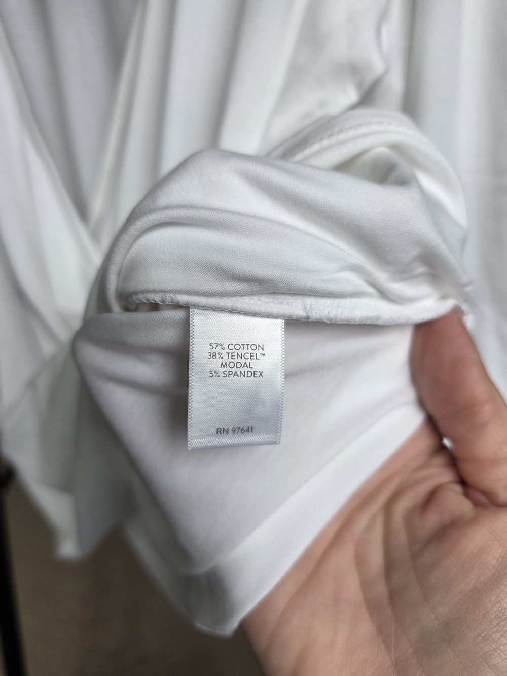 NWT J.Jill Cotton Blend Wrap V Neck Top White XL - Picture 6 of 8